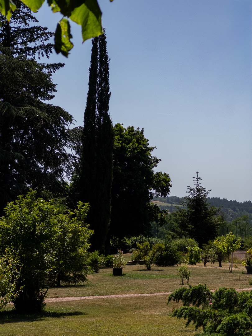 Jardin arboré d'une propriété familiale avec gîte près de Charolles en Bourgogne.